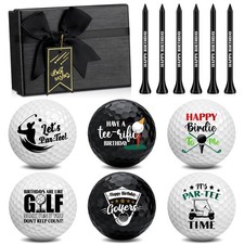 13 Pcs Happy Birthday Golf Ball Gift Set with Golf Tee and Box Novelty Funny ...