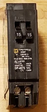 SQUARE D HOMT1515 Type HOMT HOMELINE 1P 15 AMP Tandem Circuit Breaker