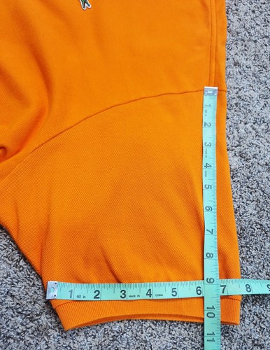 Camisa Polo Lacoste NARANJA Timbre Manga Corta Para Hombre Algodón Caimán Talla 9 - Imagen 8 de 8