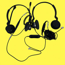 Lot of 2 - Jabra hsc015 Headphones P/N 2309-820-105 990 z65/305