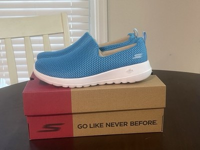 SKECHERS GO WALK Joy Slip-On Machine Washable Sneakers Blue/White 15600/BLU