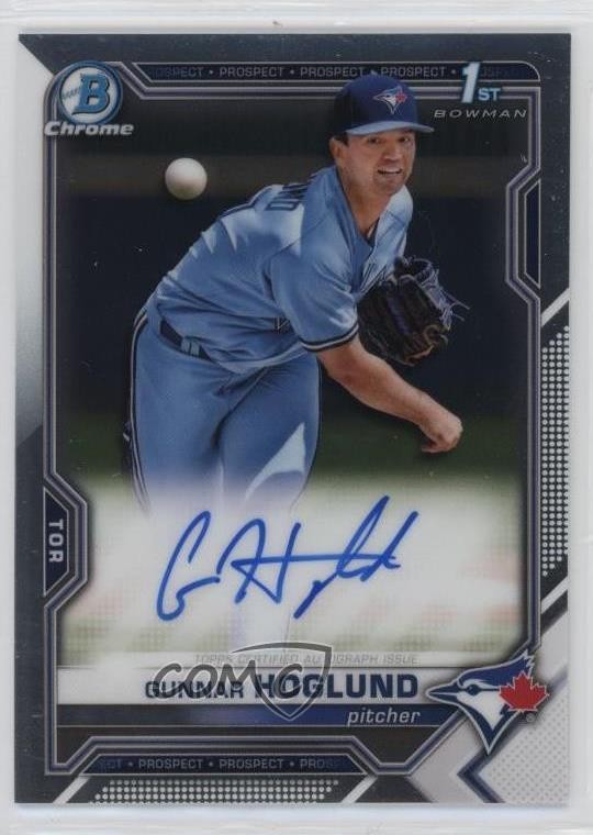 2021 Bowman Draft Chrome Draft Pick Auto Gunnar Hoglund #CDA-GH Auto 05ja