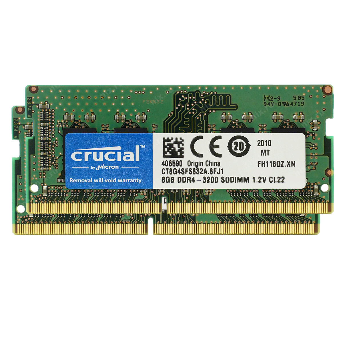 Crucial 16GB KIT 2 x 8GB DDR4 3200 MHz PC4-25600 SODIMM 1.2V