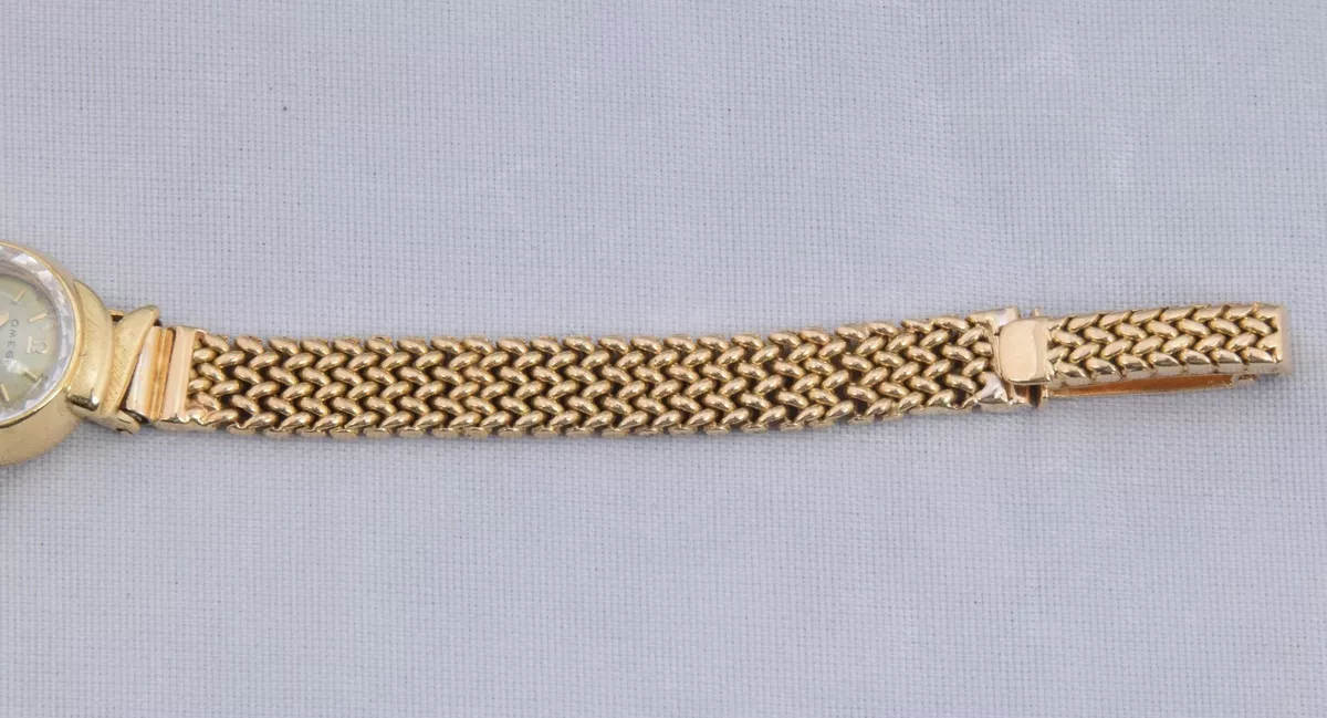 Vintage 1960's Omega Solid 18k Yellow Gold Women's Watch