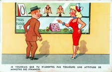 FRANCE CP ILLUSTREE HUMOUR Vintage Postcard Humor K874