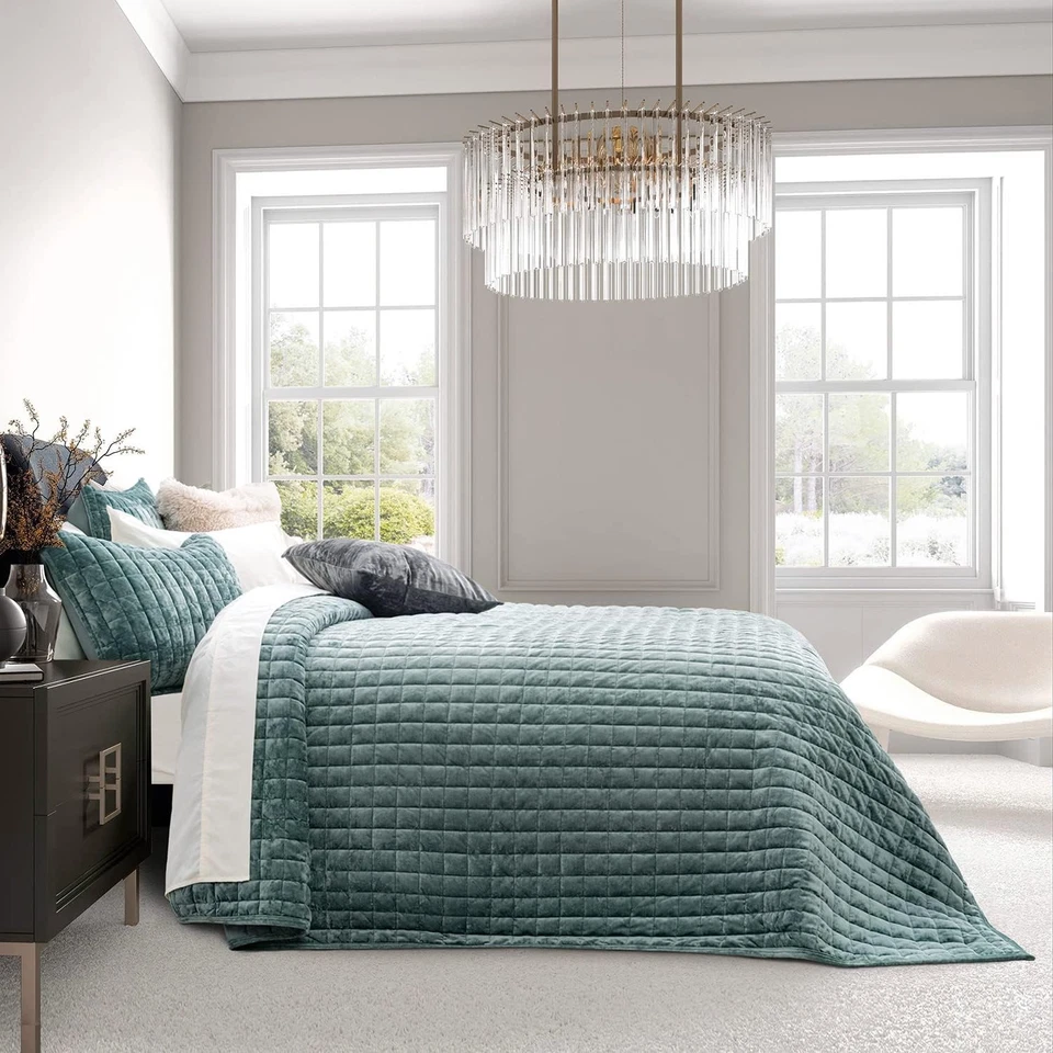 Juego de edredón de terciopelo de lujo tamaño king, juego de edredón de terciopelo ligero, gran tamaño B Foto 3 de 4