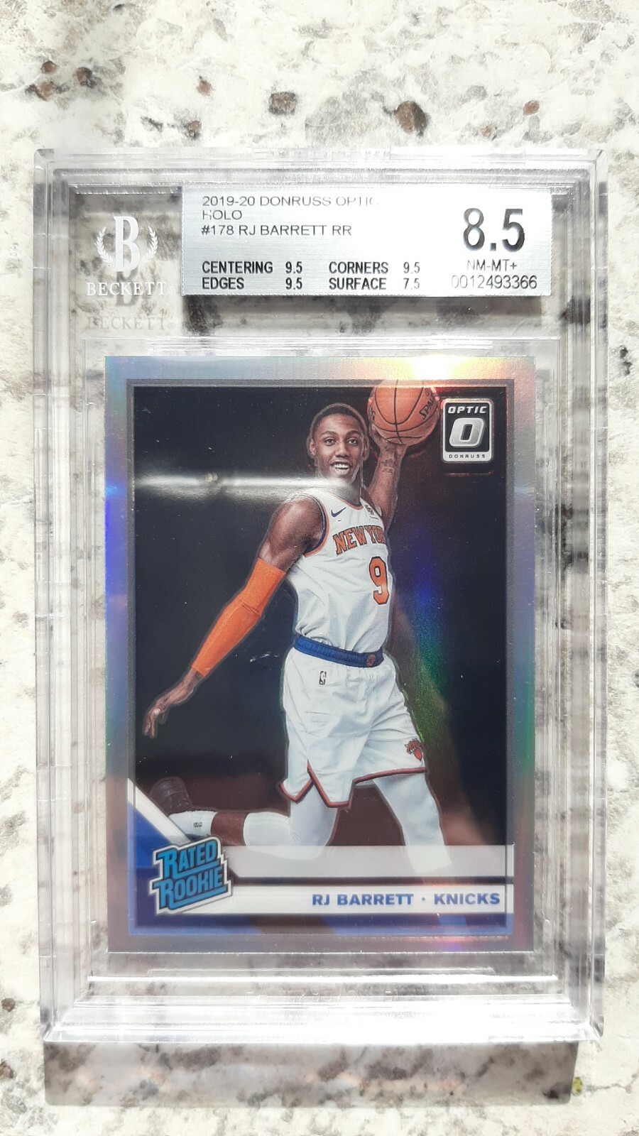 2019-20 Donruss Optic RJ Barrett Rated Rookie Holo 8.5 #178