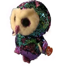 TY Flippables MOONLIGHT the Owl Beanie Boos 10" Color Change Purple Plush w/Tags