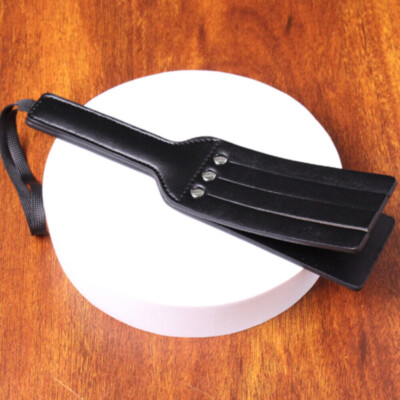 Unisex Double Beat Spanking Paddle Leather Whip Crop Fetish Couples Flirt
