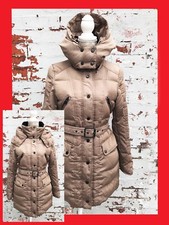 ZARA COAT PUFFA STYLE JACKET ANORAK/ FAUX FUR COLLAR (M) 3/4L SCHOOL COAT/313