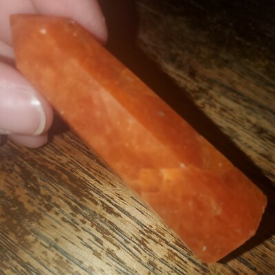 Orchid Calcite Crystal Point Tower 2.97in, 66g