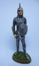 Vintage Unmarked Miniature Military Roman/Knight 4 1/2" METAL FIGURE
