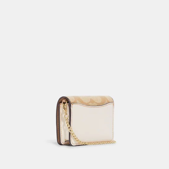 OPEN YY☆YY FLOWER CHAIN WALLET WITH MIRROR, WHITE YY FLOWER CHAIN WALLET WITH MIRROR, WHITE