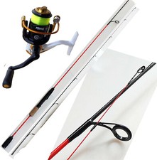 Kit Pesca Trout Area Canna Spinning Spoon Trota Lago Cucchiaini Mulinello Filo