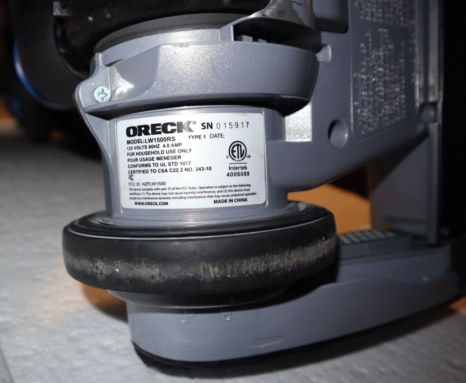 Oreck Magnesium Upright Vacuum Cleaner w/ Bag lw1500rs 743808243216 eBay