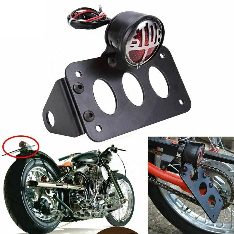 Motorcycle Mount Tail Light License Plate Bracket For Harley