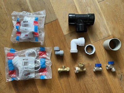 Restposten Sanitär Fittinge Mcalpine MT20 MS4 Winkel Davant Swept Bogen T-Stück Rohr etc