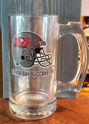 NFL Tampa Bay Buccaneers 12 Oz. New Logo Glass Beer Stein Mug | eBay UK