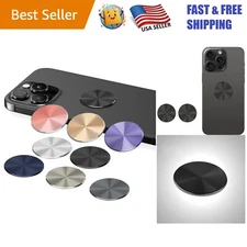 Black 1.65” Metal Plate Stickers for Magnetic Phone Mounts - 2 Pack,