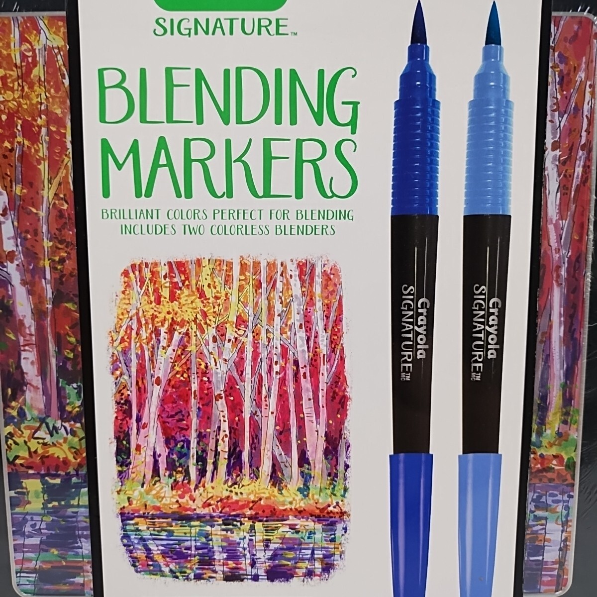 (14) Markers Decorative Tin (2) Blenders