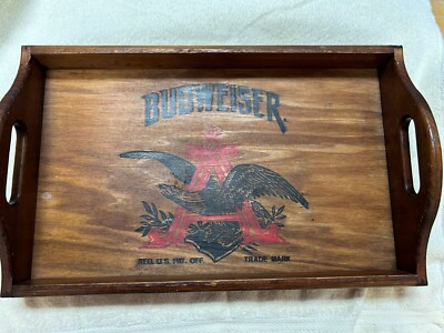 Budweiser Anhueser-Busch Wooden Tray
