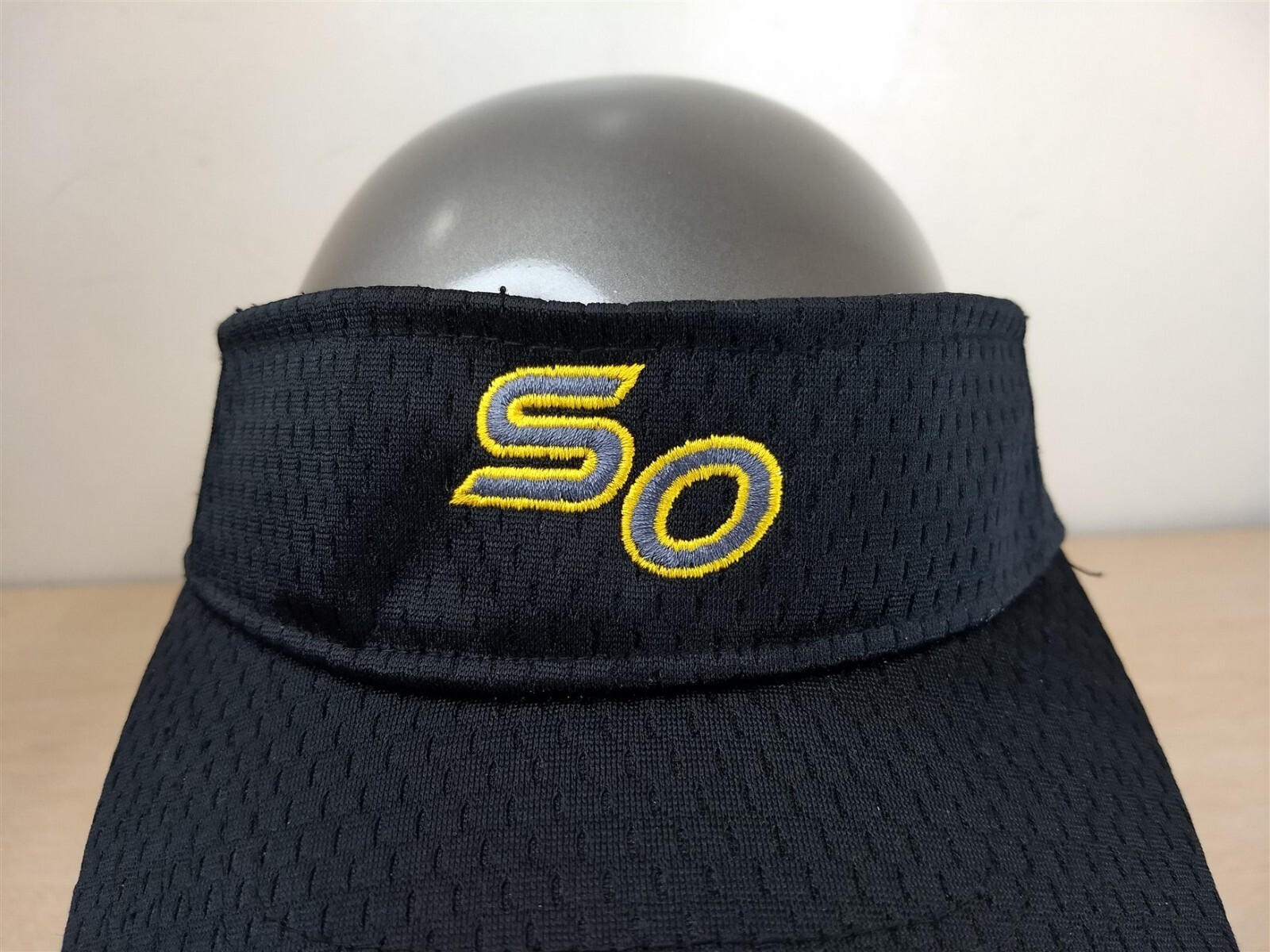 SO ADJUSTABLE STRAPBACK MESH SUN VISOR/CAP, BLACK… - image 7