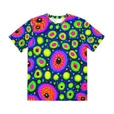 All Over Print T Shirt Adult Psychedelic Polka Dots Festival Rave Trippy Art Tee