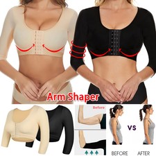 Women Upper Arm Shaper Posture Corrector Tops Post Surgical Compression Sleeves