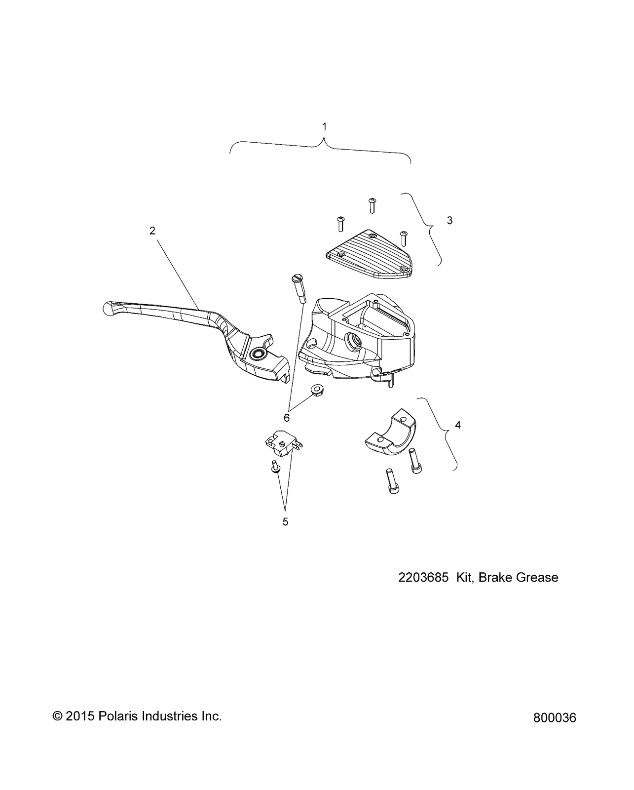 NOS Polaris Victory Front Brake Master Cylinder Cap Set Kit 2203650266