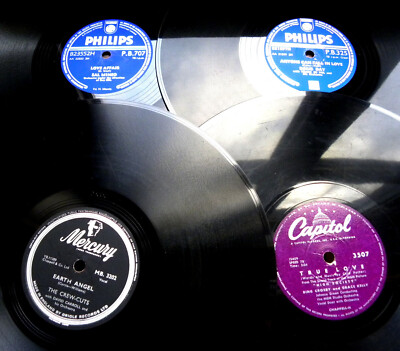 E101/ JUKEBOX-ROMANTIC SONGS-Earth Angel-True Love...Angebot 4x Schellack 78rpm