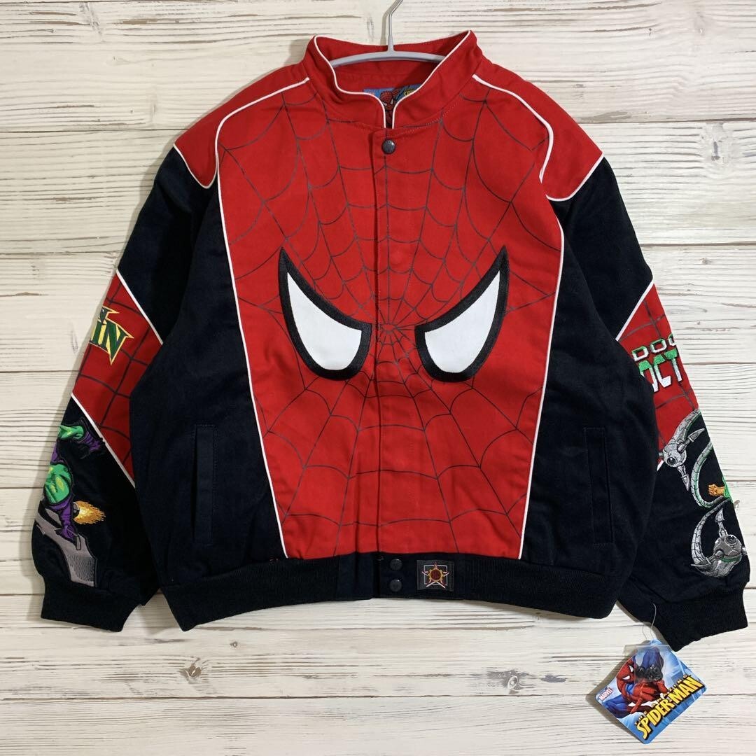 Jh Design Spiderman Racing Jacket All Embroidery Youth Size Jh Design Spiderman Racing Jacket All Embroidery Youth Size