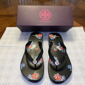 tory burch cutout wedge flip flops