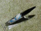 Gatsby Ballpoint Pen / Chrome & Gun Metal with Aqua Bright Rainbow Swirl Body — photo 8