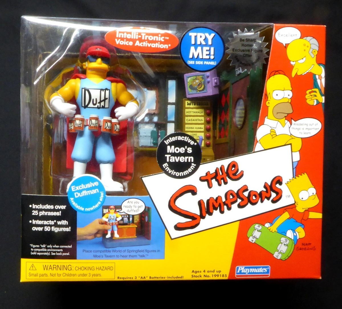 The Simpsons Moe's Tavern & Duffman Box Set Voice Activation Homer