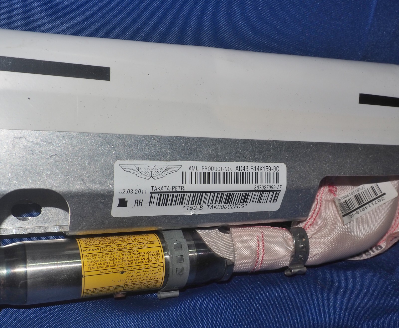 2010-2020 Aston Martin Rapide Rear Passenger Right Door Mounted Air Bag SRS OEM