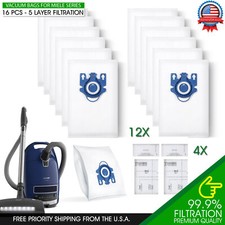 16X Vacuum Dust Bags Set for Miele Filter Replacement FJM GN S2 S5 S8 C1 C2 C3