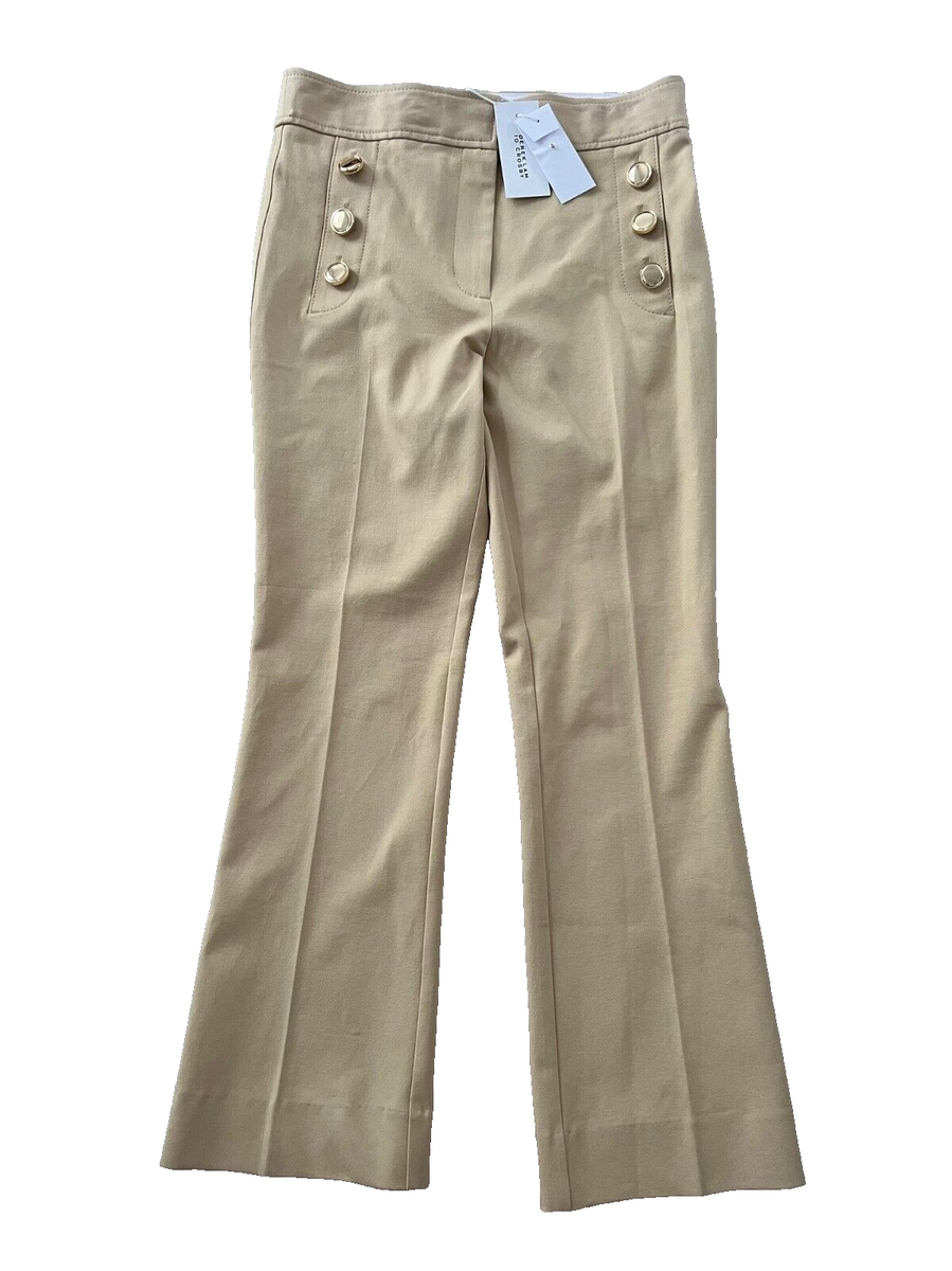Derek Lam 10 Crosby Robyn Sailor Flare Trousers Light Khaki ( 6