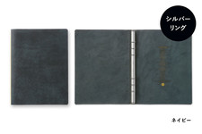 PLOTTER 5001 6-Ring Leather Binder Pueblo A5 Size navy Color NEW JAPAN