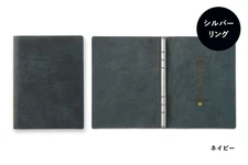 PLOTTER 5001 6-Ring Leather Binder Pueblo A5 Size navy Color NEW JAPAN