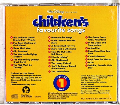Disney's 100 Children's Favourite Songs by Disney (CD, 2001) for
