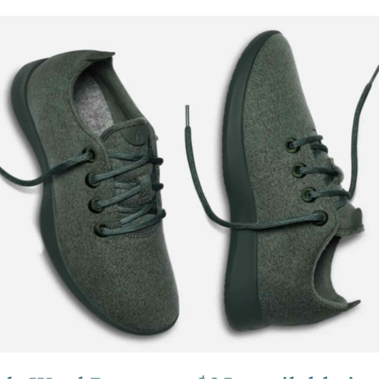 SAOLA Allbirds sneaker running uomo lana runner Tuke Matcha suola verde taglia 10