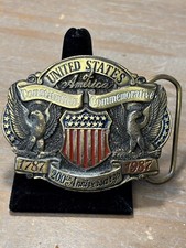 US Constitution Commemorative 200th Anniversary 1787-1987 Belt Buckle Limited Ed