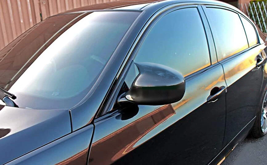For BMW 3-Series E90 E91 E92 E93 LCI 2009-11 Black Mirror Caps Exterior Mirrors - Image 3 of 4