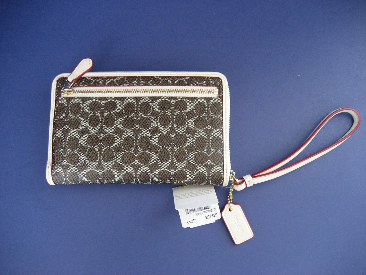 Coach Zip Around Signature Canvas Organizer Universal Case