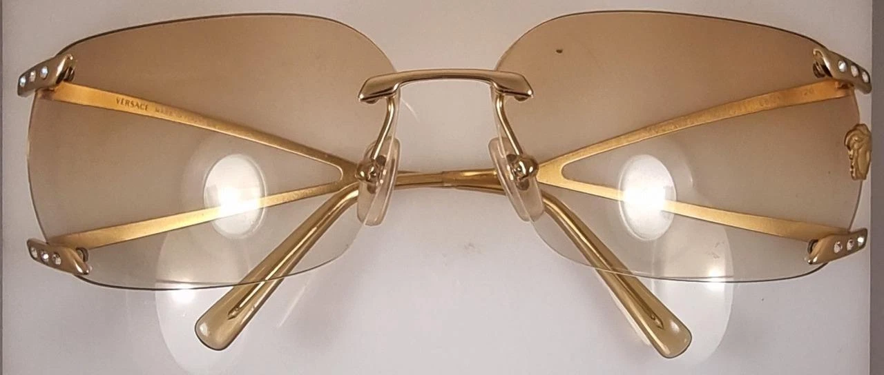 Versace N86 H G Diamonte and Amber glasses Frames Eyewear