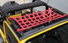 For Jeep Wrangler Tj 1997-2006 Multifunction Car Roof Top Rack Mesh Net Red