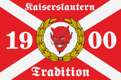 Aufkleber Kaiserslautern Tradition 1900 Fahne Flagge 15 x 10 cm Autoaufkleber