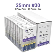 Dental K files Endo Root Canal file K-FILES 25mm #6 #8 #10#15 Stainless Hand Use