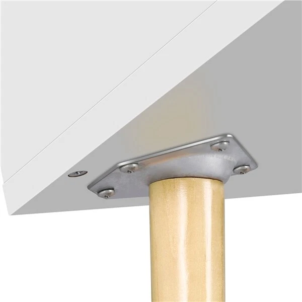 Comodino da Camera da letto Moderno Tavolino 2 Cassetti Tavolino Salotto Bianco - Immagine 3 di 4