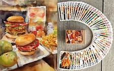 Playing Cards (Poker Deck 54 Cards) HEARTY MEALS Vintage Burgers Dinner 164